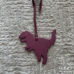 Coach Plum Leather Dinosaur Bag Charm